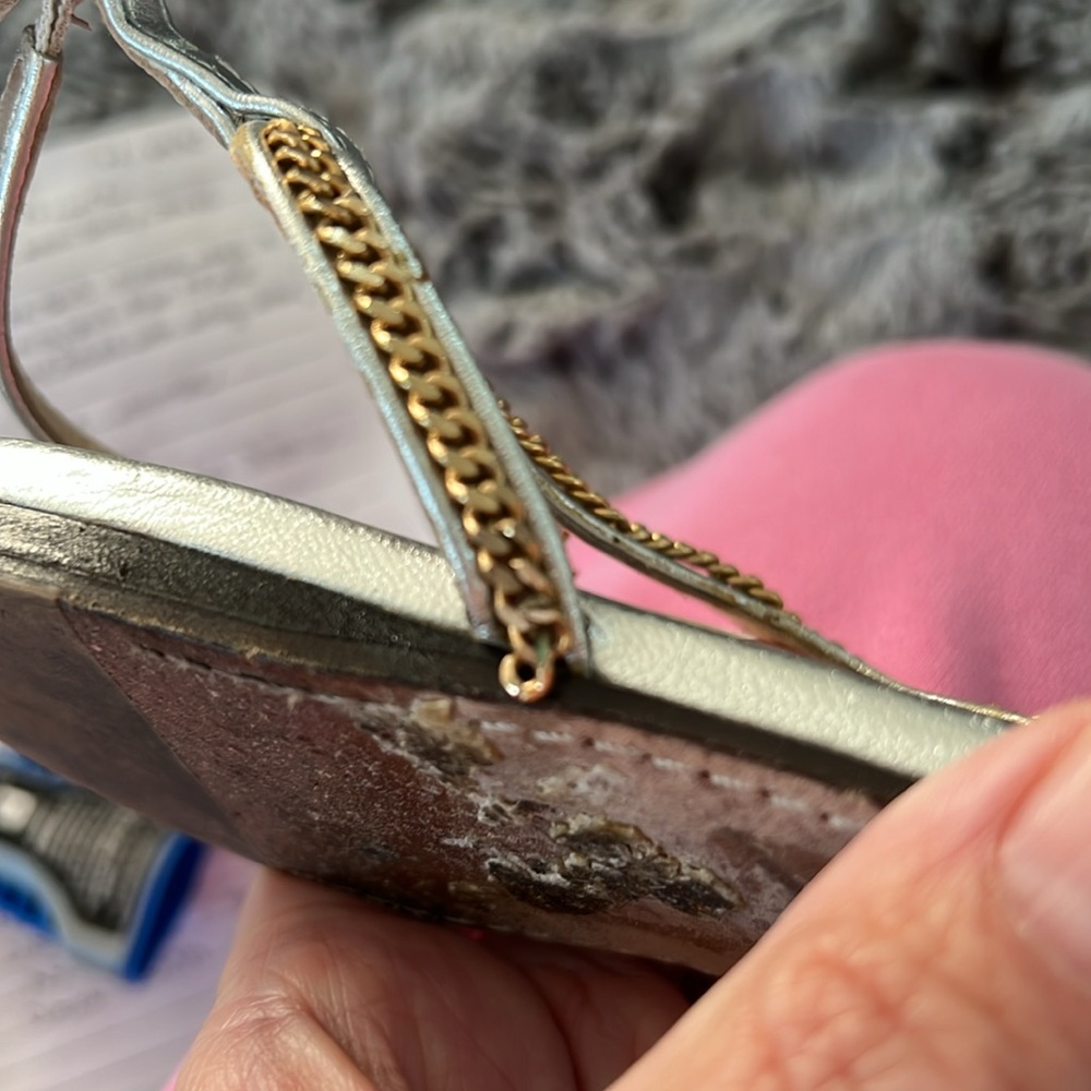 Jimmy Choo Metallic Gold Sandals - Picture 8 of 16